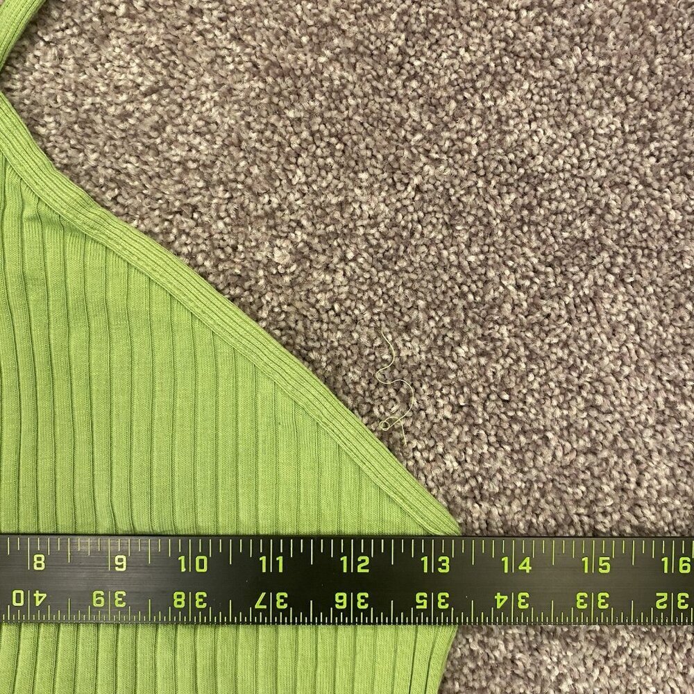 Zara Lime Green Ribbed Crisscross Bodysuit - Picture 11 of 16